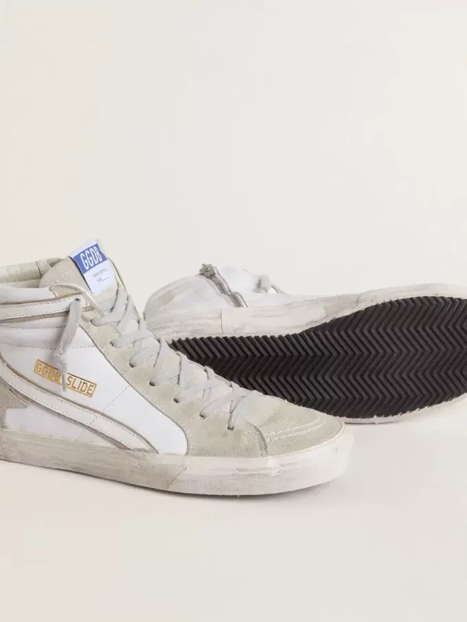 Sandalias de hombre en piel con detalles de ante Sandalias de hombre en piel con detalles de ante