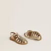 Sandalias Junior Maxime en piel metalizada dorada Sandalias Junior Maxime en piel metalizada dorada