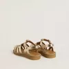 Sandalias Junior Maxime en piel metalizada dorada Sandalias Junior Maxime en piel metalizada dorada
