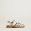 Sandalias Maxime Junior en plata con microglitter Sandalias Maxime Junior en plata con microglitter