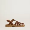 Sandalias Maxime Young en piel marrón