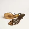 Sandalias Nico con tacón bajo en piel gris metalizada Sandalias Nico con tacón bajo en piel gris metalizada