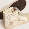 Sandalias para mujer con estrella de ante gris hielo y destello blanco
