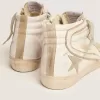Sandalias para mujer con estrella de ante gris hielo y destello blanco