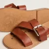 Sandalias planas Margaret en piel recubierta de resina Sandalias planas Margaret en piel recubierta de resina