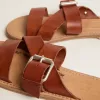 Sandalias planas Margaret en piel recubierta de resina Sandalias planas Margaret en piel recubierta de resina