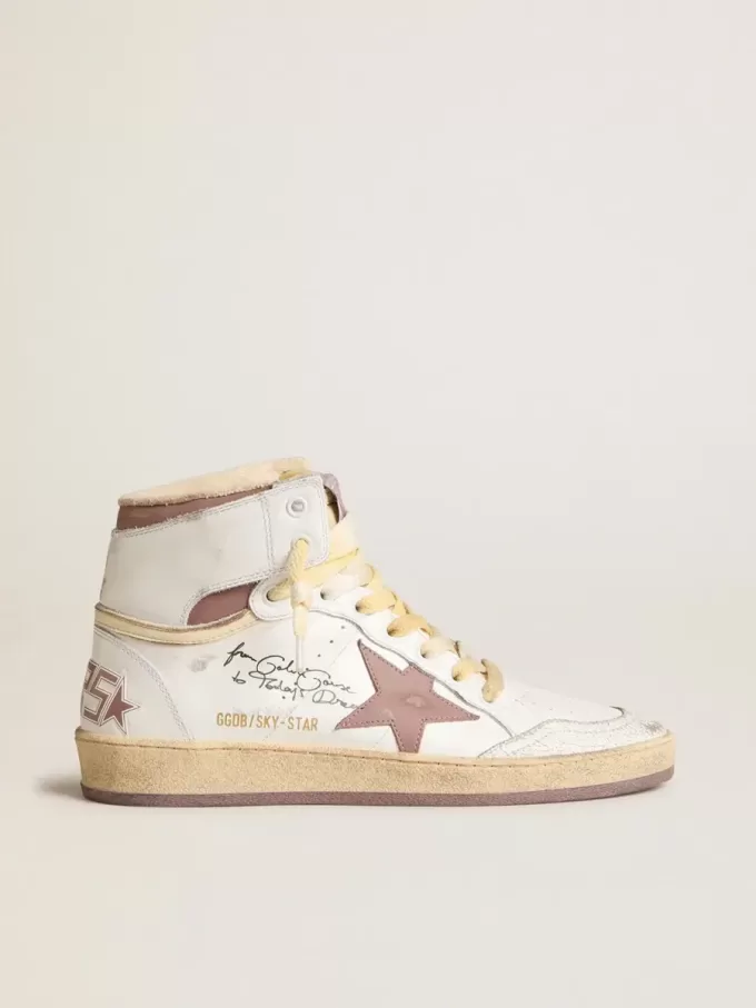 Sky-Star en piel blanca con estrella de piel rosa