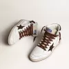 Sky-Star para hombre en piel napa blanca con estrella de ante color chocolate Sky-Star para hombre en piel napa blanca con estrella de ante color chocolate