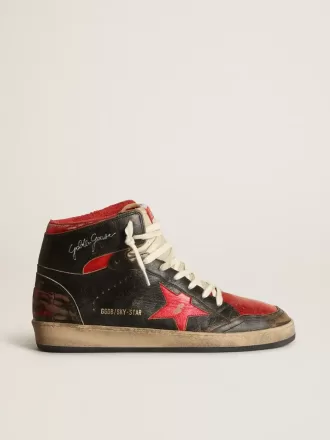 Sky-Star para hombre en piel negra brillante con estrella roja