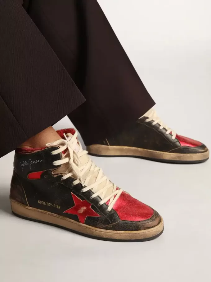 Sky-Star para hombre en piel negra brillante con estrella roja Sky-Star para hombre en piel negra brillante con estrella roja