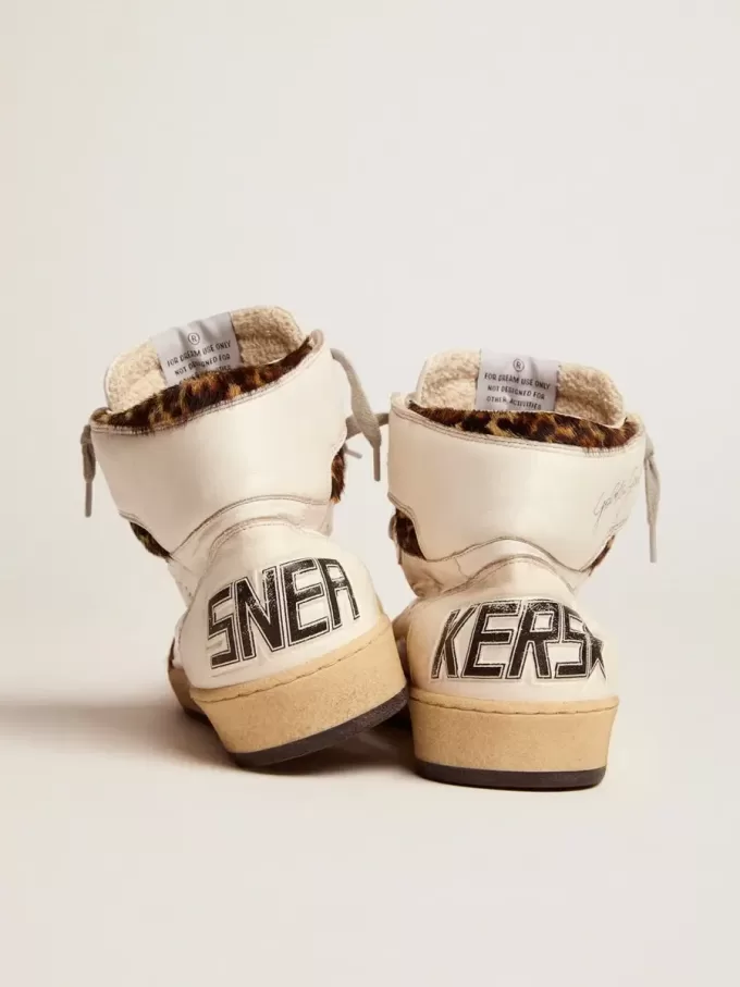 Sky-Star para mujer con firma e inserciones de piel de potro con estampado de leopardo Sky-Star para mujer con firma e inserciones de piel de potro con estampado de leopardo