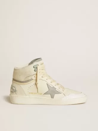 Sky-Star para mujer en piel con estrella de piel azul claro y lengüeta blanca en el talón.