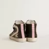 Slide LTD con estrella brillante platino y detalle de ante con perlas