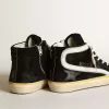 Slide Penstar para hombre en ante negro con estrella negra y destello blanco Slide Penstar para hombre en ante negro con estrella negra y destello blanco