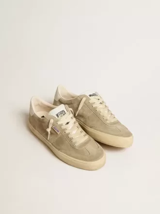Soul Star para hombre en ante gris paloma con lengüeta y talón de cuero blanco