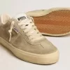 Soul Star para hombre en ante gris paloma con lengüeta y talón de cuero blanco