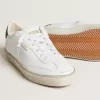 Soul Star para hombre en piel blanca con lengüeta trasera en piel negra Soul Star para hombre en piel blanca con lengüeta trasera en piel negra