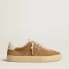 Soul Star para mujer en ante color camel con lengüeta y talón de cuero blanco