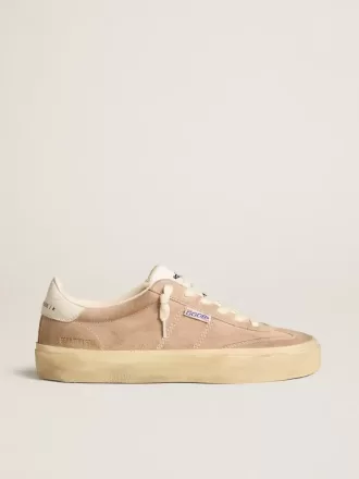 Soul Star para mujer en ante rosa con lengüeta del talón en piel blanco lechoso