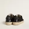 Soul Star para mujer en lentejuelas negras con lengüeta del talón en ante negro Soul Star para mujer en lentejuelas negras con lengüeta del talón en ante negro