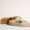 Stardan en nubuck y malla con estrella de piel marrón con estampado de lagarto Stardan en nubuck y malla con estrella de piel marrón con estampado de lagarto