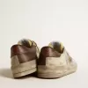 Stardan en nubuck y malla con estrella de piel marrón con estampado de lagarto Stardan en nubuck y malla con estrella de piel marrón con estampado de lagarto