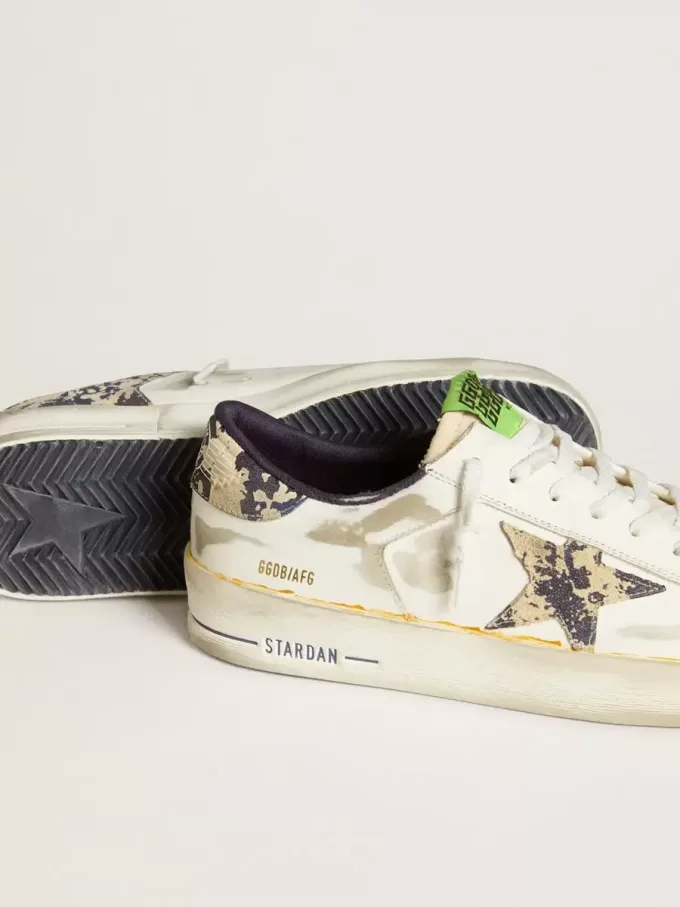 Stardan LAB para hombre en piel blanca con estrella de camuflaje y lengüeta en el talón Stardan LAB para hombre en piel blanca con estrella de camuflaje y lengüeta en el talón