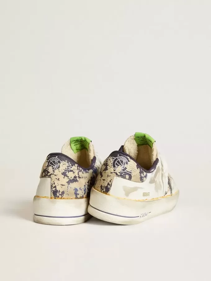 Stardan LAB para hombre en piel blanca con estrella de camuflaje y lengüeta en el talón Stardan LAB para hombre en piel blanca con estrella de camuflaje y lengüeta en el talón