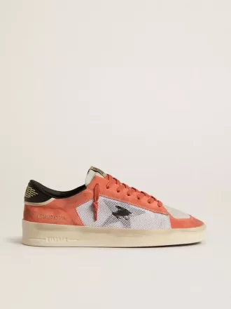 Stardan LTD en ante color coral y malla con estrella de cuero negro
