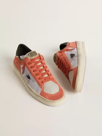 Stardan LTD en ante color coral y malla con estrella de cuero negro