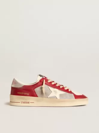 Stardan LTD para hombre en malla y nubuck con estrella de napa y lengüeta de cuero en el talón