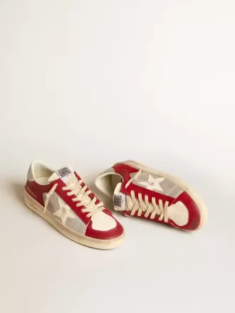 Stardan LTD para hombre en malla y nubuck con estrella de napa y lengüeta de cuero en el talón