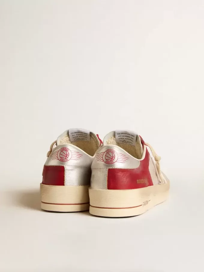 Stardan LTD para hombre en malla y nubuck con estrella de napa y lengüeta de cuero en el talón