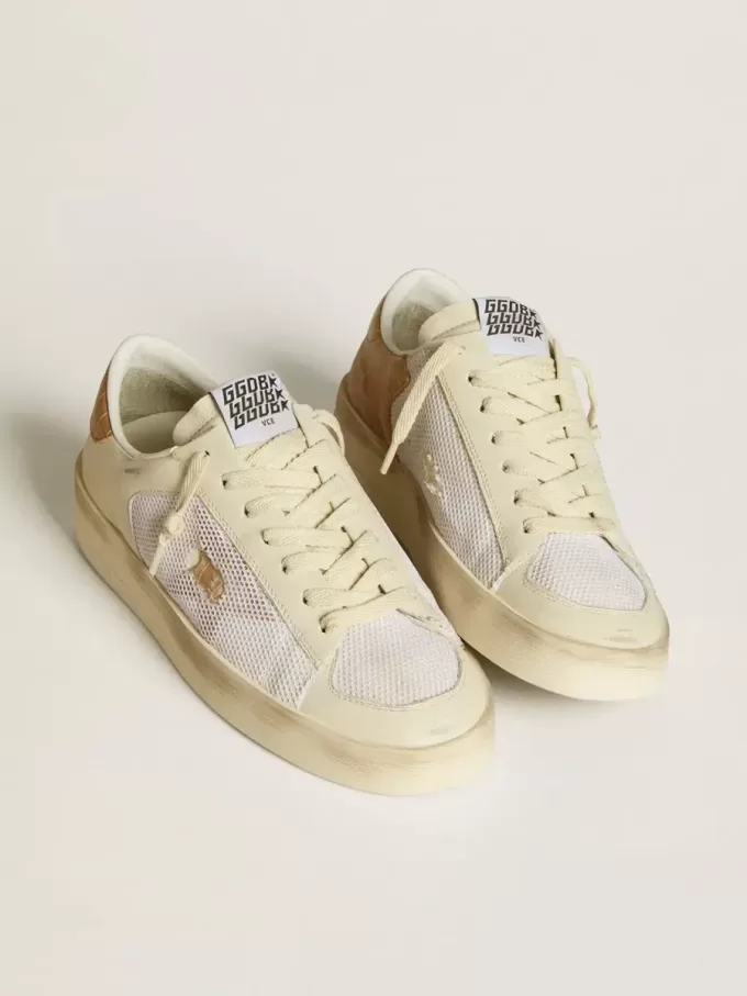 Stardan LTD para mujer con estrella de piel beige y lengüeta del talón de piel beige cocodrilo Stardan LTD para mujer con estrella de piel beige y lengüeta del talón de piel beige cocodrilo