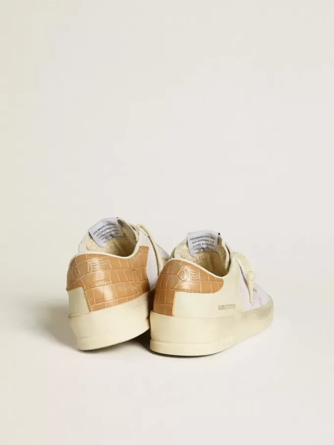 Stardan LTD para mujer con estrella de piel beige y lengüeta del talón de piel beige cocodrilo Stardan LTD para mujer con estrella de piel beige y lengüeta del talón de piel beige cocodrilo