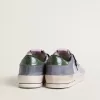 Stardan para hombre en ante azul claro con estrella y lengüeta en el talón de cuero verde