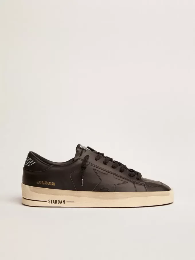 Stardan para hombre en cuero totalmente negro