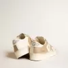 Stardan para hombre en piel blanca y beige con estrella beige y lengüeta trasera blanca