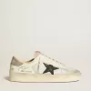 Stardan para hombre en piel y nailon con estrella de piel negra y lengüeta del talón en nubuck.