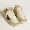 Stardan para hombre en piel y nailon con estrella de piel negra y lengüeta del talón en nubuck.