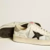 Stardan para hombre en piel y nailon con estrella de piel negra y lengüeta del talón en nubuck.