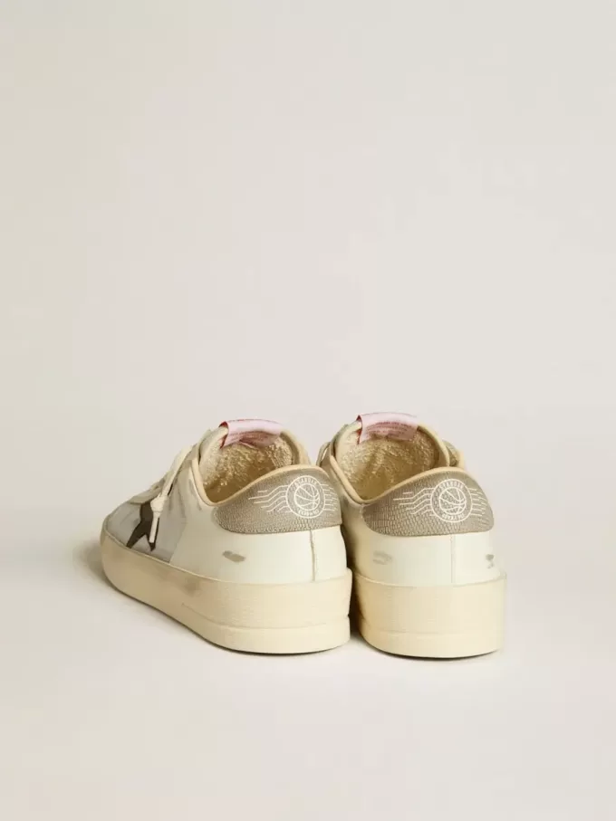 Stardan para hombre en piel y nailon con estrella de piel negra y lengüeta del talón en nubuck.