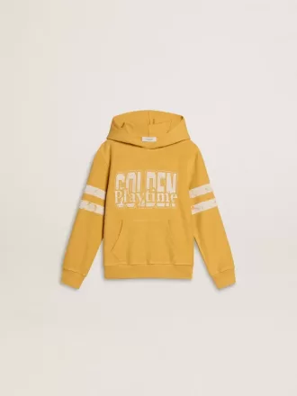 Sudadera amarilla para niños con estampado vintage