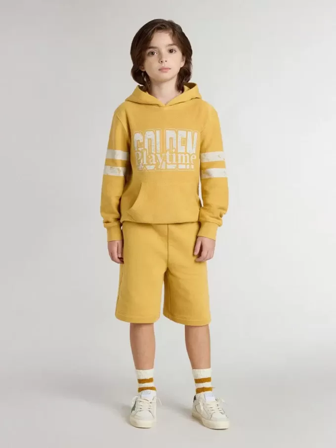 Sudadera amarilla para niños con estampado vintage Sudadera amarilla para niños con estampado vintage