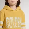 Sudadera amarilla para niños con estampado vintage Sudadera amarilla para niños con estampado vintage
