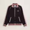 Sudadera azul oscuro con cremallera y logotipo blanco para hombre Sudadera azul oscuro con cremallera y logotipo blanco para hombre