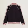 Sudadera azul oscuro con cremallera y logotipo blanco para hombre Sudadera azul oscuro con cremallera y logotipo blanco para hombre