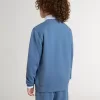Sudadera azul para niños con parches blancos en relieve