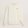Sudadera blanca de algodón para hombre con estampado en la espalda Sudadera blanca de algodón para hombre con estampado en la espalda