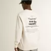Sudadera blanca de algodón para hombre con estampado en la espalda Sudadera blanca de algodón para hombre con estampado en la espalda